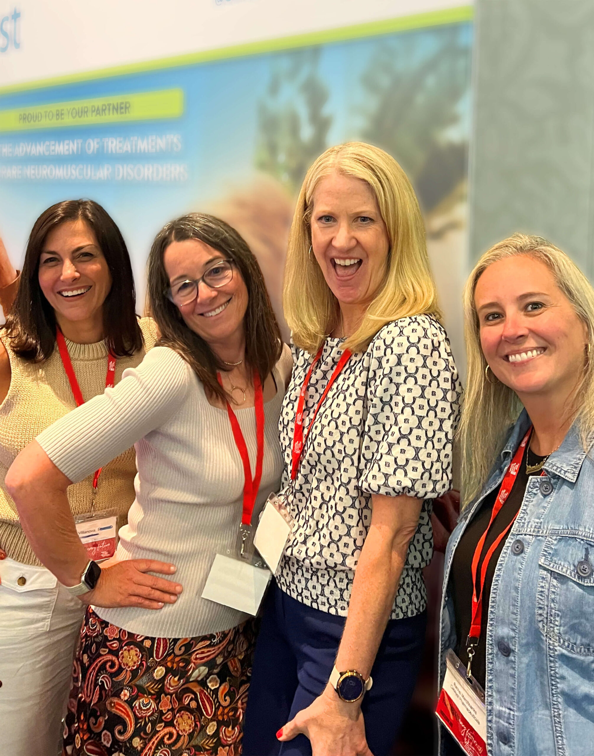 Catalyst employees at an event