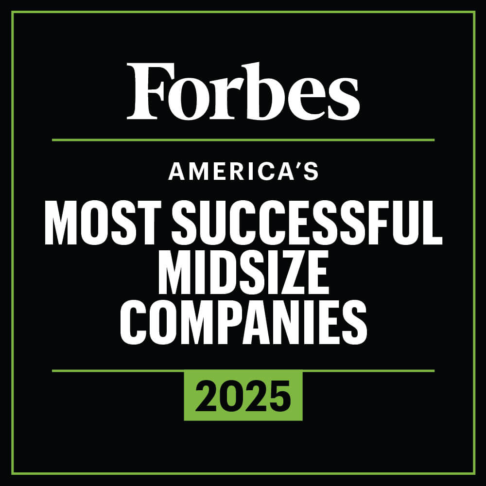 Forbes America’s most successful midsize companies 2025 award logo