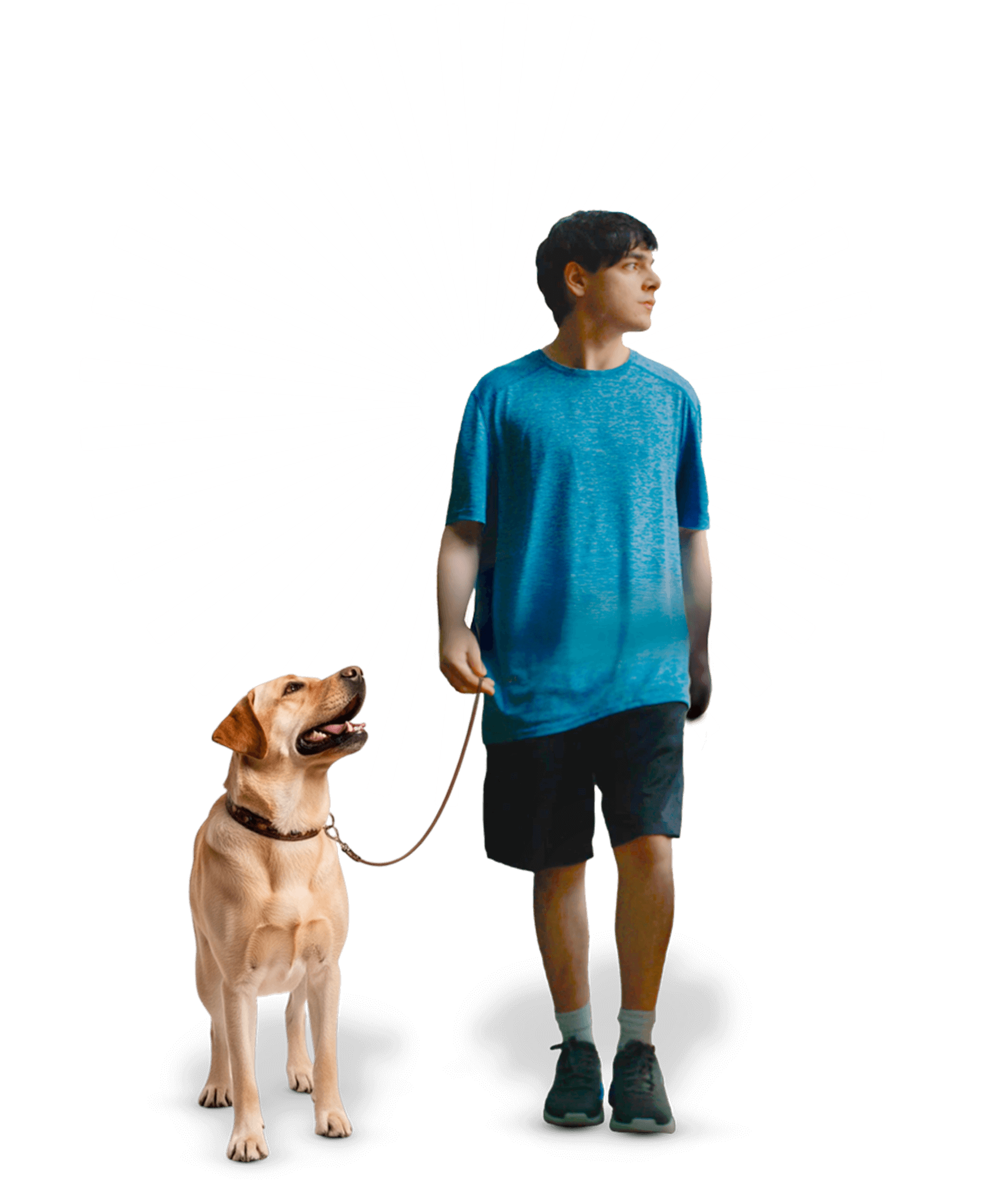 Patient walking his dog